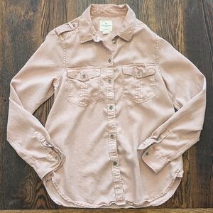 American Eagle Outfitters Blush Button-Up Shirt